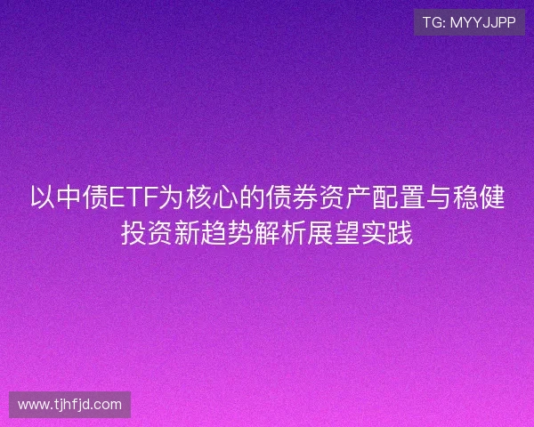 以中债ETF为核心的债券资产配置与稳健投资新趋势解析展望实践